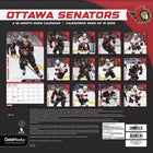 DateWorks - 2026 Calendrier Mural 16 Mois - 12 po x 12 po - Sénateurs d'Ottawa - Bilingue -13 images de haute qualité imprimées sur du papier Premium