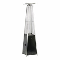 Shinerich - Chauffe-patio style pyramide - noir-Puissance de chauffage réglable de 40 000 BTU