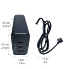 Bluediamond - Multiprise et chargeur compact de 45W avec 1 prise AC + 2 ports USB-C et 1 port USB-A - 1,5 m-Noir