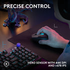 Logitech - Souris gaming sans fil Logitech G305 X Superlight - Noir-Batterie rechargeable longue durée : obtenez plus de 130 heures de jeu sur une charge complète ; rechargez rapidement via USB-C pour obtenir jusqu’à 3,5 heures de temps de jeu en seulement 2 minutes