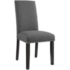Modway - Parcel Tissu Fauteuil d’appoint de salle à manger Ensemble de 4 - Gris-Rembourrage en mousse dense pour le confort