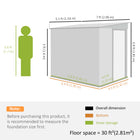 Outsunny - Abri de rangement extérieur adossé 5 pi x 7 pi avec kit de fondation-Positionnez facilement cet abri de jardin dans n'importe quel coin de votre cour grâce à son design adossé au mur
