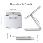 ShoppingAll - Support ergonomique réglable pour ordinateur portable - Argent - Paquet de 4-Peut accueillir un ordinateur portable de 12 à 17 pouces pesant au maximum 17,6 livres/8 kg. Le bras peut également accueillir un moniteur 15"-32" pesant 17,6lb/8kg ou moins.