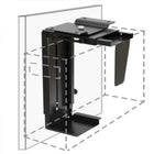 MotionGrey - Support d’unité centrale sous bureau - Support CPU ajustable avec rotation à 360° pour tours d’ordinateur - Noir-5