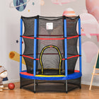 Outsunny - Trampoline pour enfants avec filet de protection - 55" de diamètre - Multicolore-Encouragez votre jeune enfant à adopter un mode de vie sain pour faire travailler ses muscles, augmenter sa fréquence cardiaque et améliorer sa flexibilité 