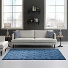 Modway - Frame Treillis marocain de transition Tapis de comédie 8 pi l x 10 pi L - Bleu marocain et bleu clair-Protéger les planchers de la circulation ou des meubles