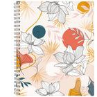 Mead - Agenda Lignes florales artisanales scolaire hebdomadaire/mensuel 2026-2027 couverture rigide - 11 po H x 9 po l - Multicolore - bilingue-15 mois : juillet 2026 à septembre 2027 + 3 pages mensuelles de octobre, novembre et décembre