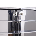 HOMCOM - Armoire à pharmacie avec miroir, portes et étagère - blanc-Matériau : Acier inoxydable, Verre   