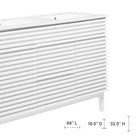 Modway - Render 48" Meuble de salle de bain à double lavabo - Blanc blanc-Pieds en bois effilés