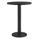 Modway - Neo Rond 31 po Terrasse extérieure Bois Patio Bar Table - Noir-Assemblée requise