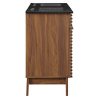 Modway - Render 48" Meuble de salle de bain à double lavabo - Noir noyer-Tiroirs à extension complète