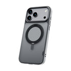 TUFF8 - Étui Glide360 Mag Noir Fumé iPhone 17 Pro Max-Support rotatif à 360° : intégré, pivote à plusieurs angles pour un usage mains libres