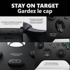 Xbox - Manette sans fil - Carbon Black -Ne ratez plus votre cible grâce à la poignée texturée sur les gâchettes, sur les boutons et à l’arrière et à la croix directionnelle hybride pour une entrée précise et familière. 