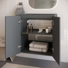 Modway - Bryn Support mural de 24" Vanité de salle de bain (lavabo non inclus) - Gris-Portes à fermeture douce