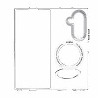 Avana - Étui Tootsie Stand avec Magnets pour Samsung Galaxy Z Fold8 Ultra - Glacier-Bague pivotante et support à cliquet dans un boîtier transparent.