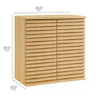 Modway - Render Fixé au mur Armoire de salle de bain in Chêne-Étagères ajustables