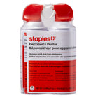 Staples - Dépoussiéreur pour appareils électroniques à air comprimé - 7 oz - Paquet de 2-Conçu pour éliminer la poussière et les petites particules des claviers et des composants électroniques sensibles.