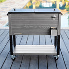 Permasteel - Glacière de patio style mobilier 80 pintes - Gris-Le bac isolé garde les boissons froides jusqu’à 36 heures