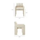 Modway - Daven Tissu Chaise de salle à manger rembourrée in Écru-Tissu d’ameublement