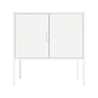 Manhattan Comfort - Ava 23,6 po Buffet d’Appoint Moderne - Blanc-Armoire d’appoint moderne en métal parfaite pour le rangement et l’organisation