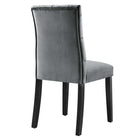 Modway - Duchess Performance Velvet Chaises de salle à manger Ensemble de 2 - Gris-Assemblée requise