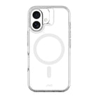 AXS - Crystal Shield Étui D3O fabriqué avec du plastique recyclé MagSafe compatible pour Apple iPhone 16 - Clear-Protection anti-UV pour afficher clairement le design original de votre cellulaire
