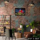 Cole Caufield sur toile Canadiens Skyline-H - Toile encadree - 31" x 22"-Sous licence officielle de la LNH et de l'AJLNH