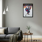 Nathan MacKinnon Colorado Avalanche sur toile - Toile encadree - 22" x 31"-Prêt à accrocher - livré entièrement assemblé