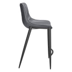 Zuo - Magnus Tabouret de comptoir - Dark Gris/Noir - Ensemble de 2-Dimensions: 21,7 po L x 20,7 po L x 39,8 po H