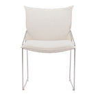 Zuo - Pola Chaise de salle à manger - Blanc - Ensemble de 2-Polyester doux et chaleureux