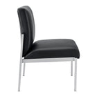 TygerClaw - Chaise d'invité à dossier bas avec assise confortable toute la journée-Une construction robuste avec finition argentée assure une stabilité fiable