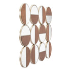 Zuo - Miroir rond Cycle - Or/Noyer-Suspension horizontale ou verticale