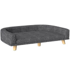 PawHut - Canapé pour chien avec housse lavable, patins antidérapants - gris foncé-Le rembourrage doux offre du confort pour la détente et le sommeil des animaux 