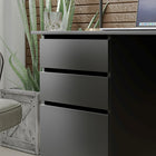 HOMCOM - Bureau moderne pour ordinateur - 47,25 po L x 19,75 po l x 29,5 po H - noir-Le design découpé facilite l’ouverture et la fermeture du tiroir