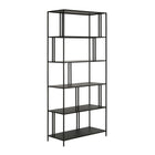 Hudson&Canal - Bibliothèque rectangulaire Cortland de 86 cm de large - Bronze noirci-Un design industriel pour votre bureau, votre bureau, votre salon et plus encore