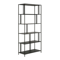 Hudson&Canal - Bibliothèque rectangulaire Cortland de 86 cm de large - Bronze noirci-Un design industriel pour votre bureau, votre bureau, votre salon et plus encore
