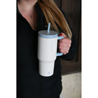 GROSCHE - Aspen Gobelet Isolé avec Poignée - 32 oz - Blanc Givré-Isolation sous vide à triple paroi