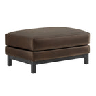 Modway - Roscoe Cuir végane Ottoman - Espresso-Ottoman rectangulaire moderne