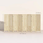 HOMCOM - Cloison de séparation autoportante à 8 panneaux avec présentoir à panneaux perforés pour bureau à domicile - bois naturel-Les charnières à double sens permettent d’orienter le séparateur librement et de le plier de façon compacte pour le rangement  
