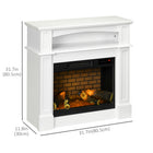 HOMCOM - Foyer électrique avec manteau, rangement et télécommande, blanc-Avec une puissance de chauffage de 700W, 1400 W, le radiateur fournit un chauffage de zone supplémentaire jusqu'à 323 pi² 