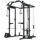 Soozier - Rack De Puissance Multifonction - Machine Smith Avec Barre De Traction-Entraînement complet du corps avec stations de traction, poulie, butterfly et presse à jambes  