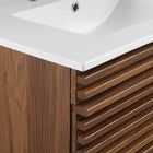 Modway - Render Fixation murale de 30" Vanette de salle de bain - Blanc noyer-MDF et panneau de particules