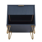 Manhattan Comfort - DUMBO Table de nuit moderne 1 tiroir 51 cm - Bleu Minuit - Lot de 2-10
