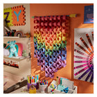 Crayola - Papier de bricolage - 10 couleurs - 120 feuilles-Rose, rouge, orange, jaune, vert, brun, violet, bleu, blanc et noir