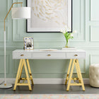 Modway - Jettison Bureau - Or Blanc-Tiroirs coulissants