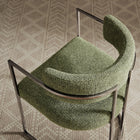 Modway - Huron Dos courbé Tissu et métal Chaise d’accent pour salle à manger - Feuille d’argent-Entièrement assemblé