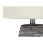 Monarch Specialties - Luminaire - 19 po H Lampe De Table - Céramique Gris - Abat-Jour Ivoire / Crème - Contemporain-Un montage mineur est requis avec instructions illustrées incluses. conçu avec des matériaux durables pour votre assurance, cette lampe est soutenue par une garantie limitée de 2 ans contre les défauts du fabricant
