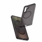Avana - Étui Mist avec aimants pour Samsung Galaxy S26, Gris Cendre-Aimants extra-puissants entre les deux plaques pour une surface plane