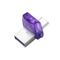 Kingston - DataTraveler microDuo 3C USB Type-C et Type-A Clé USB - 256 Go-Vitesses de transfert des données rapides, jusqu'à 200 Mo/s en lecture
