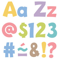 TREND enterprises, Inc - Ensemble de lettres prédécoupées, style «matin d'été », police ludique, caractères majuscules et minuscule, 10.2 cm de hauteur-Lettres perforées pratiques idéales pour les affichages, la signalisation, les activités d'apprentissage, l'étiquetage et plus encore